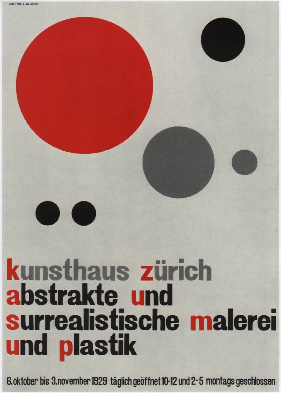 Udstilling af abstrakte og surrealistiske malerier, 1929 af Walter Cyliax