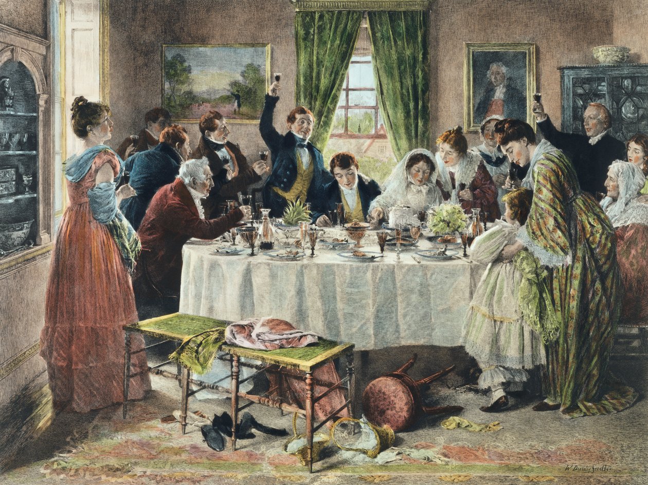 Health to the Bride, udgivet 1933 (akvatint) af Walter Dendy Sadler