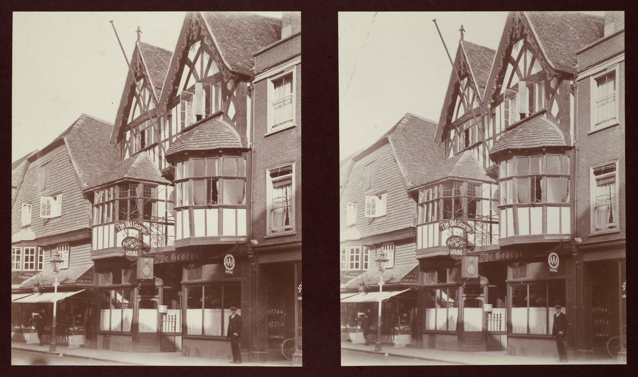 Old George Inn, 17 High Street, Salisbury, Wiltshire, 1913. af Walter Edward Zehetmayr