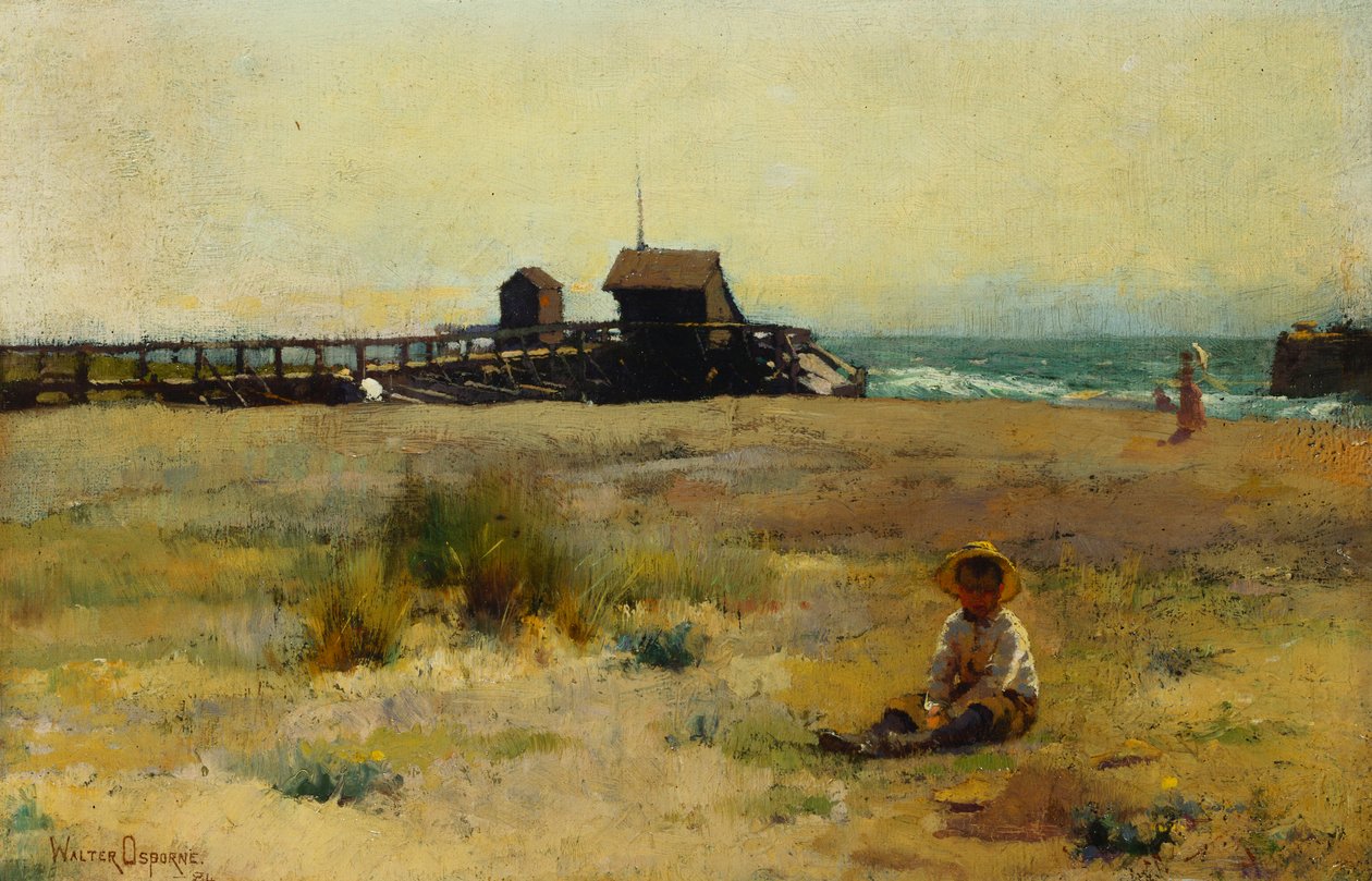Dreng på en strand, 1884 af Walter Frederick Osborne