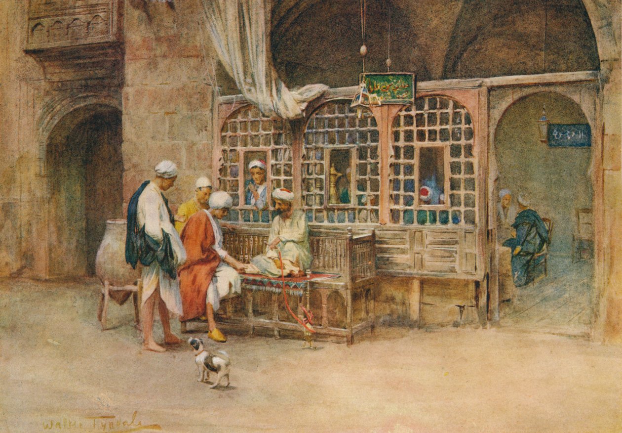På Cairene Cafe, c1905, 1912 af Walter Frederick Roofe Tyndale