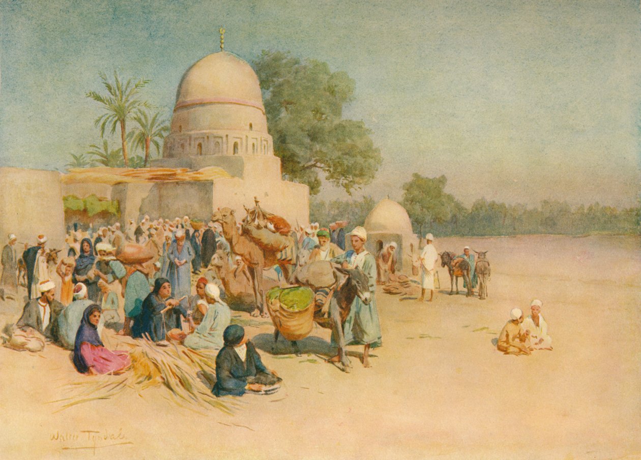 A Market on the Edge of the Desert, c1905, 1912 af Walter Frederick Roofe Tyndale