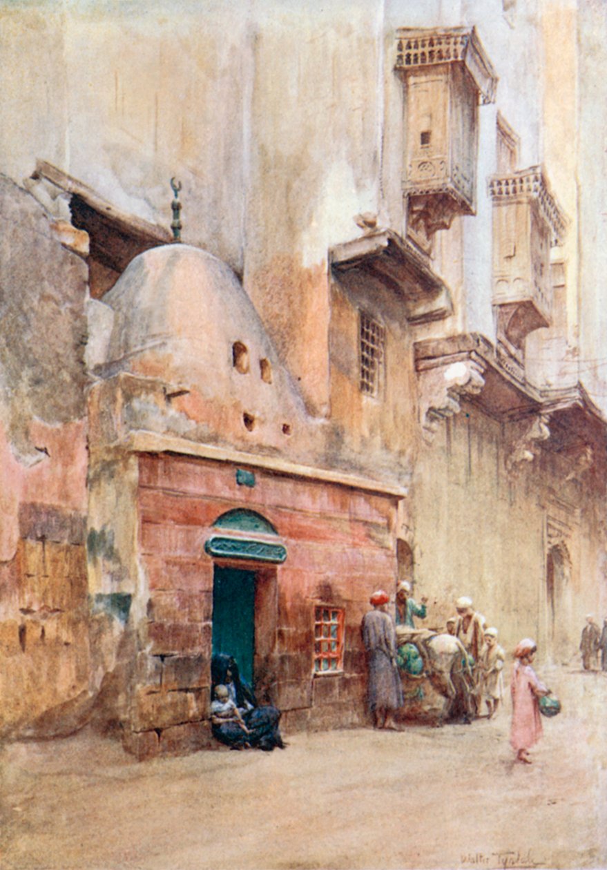 En sheykhs grav i Cairo (farvelitografi) af Walter Frederick Roofe Tyndale