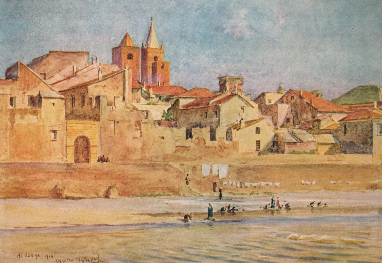 Albenga fra Centa, c1910, 1912 af Walter Frederick Roofe Tyndale