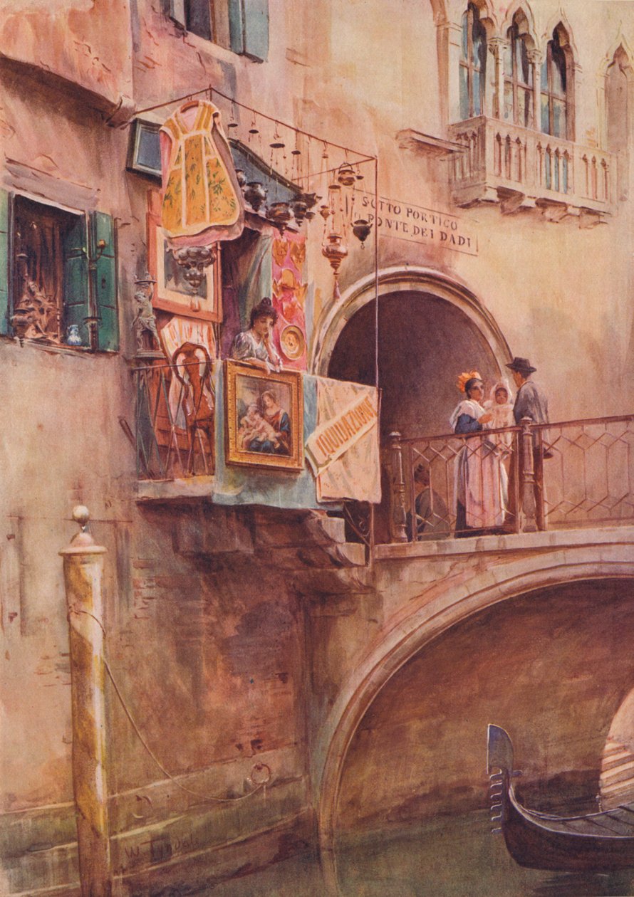 En antikvitetsbutik, Venedig, ca. 1900 1913 af Walter Frederick Roofe Tyndale