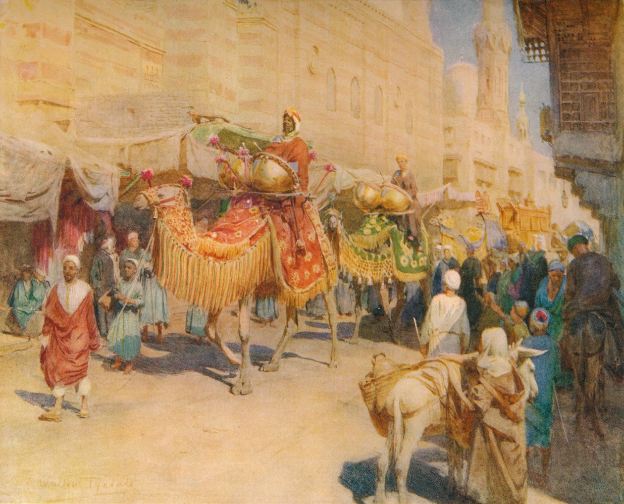En arabisk bryllupsoptog, c1905, 1912 af Walter Frederick Roofe Tyndale