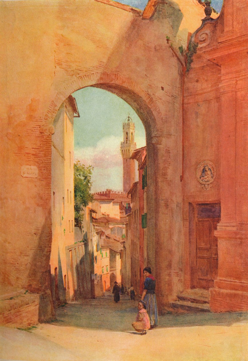 Arco Di S. Giuseppe, Siena, c1900 1913 af Walter Frederick Roofe Tyndale