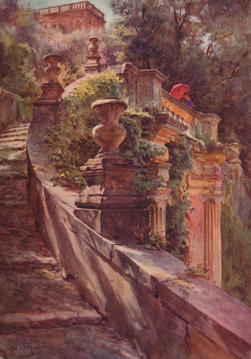 Scallea Delle Sfinge, Villa DEste, c1900 1913 af Walter Frederick Roofe Tyndale