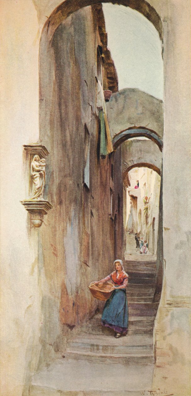 Gade i Cervo San Bartolommeo, c1910, 1912 af Walter Frederick Roofe Tyndale