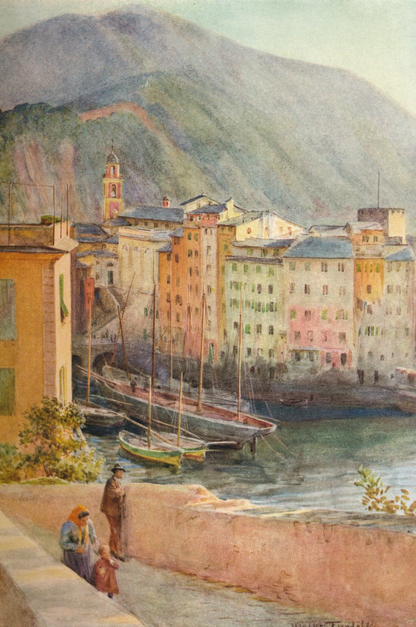 Havnen i Camogli, c1910, 1912 af Walter Frederick Roofe Tyndale