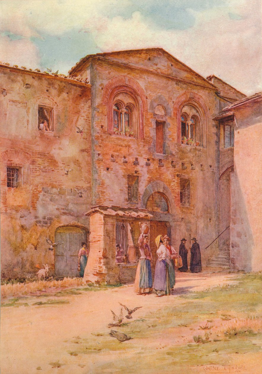 The House of the Provost, San Gimignano, c1900 1913 af Walter Frederick Roofe Tyndale