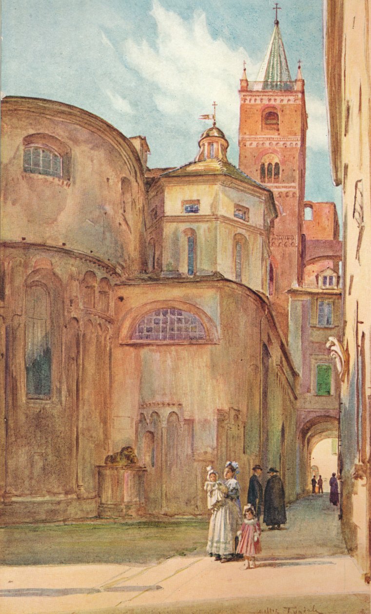 Den romanske kirke i Albenga, c1910, 1912 af Walter Frederick Roofe Tyndale