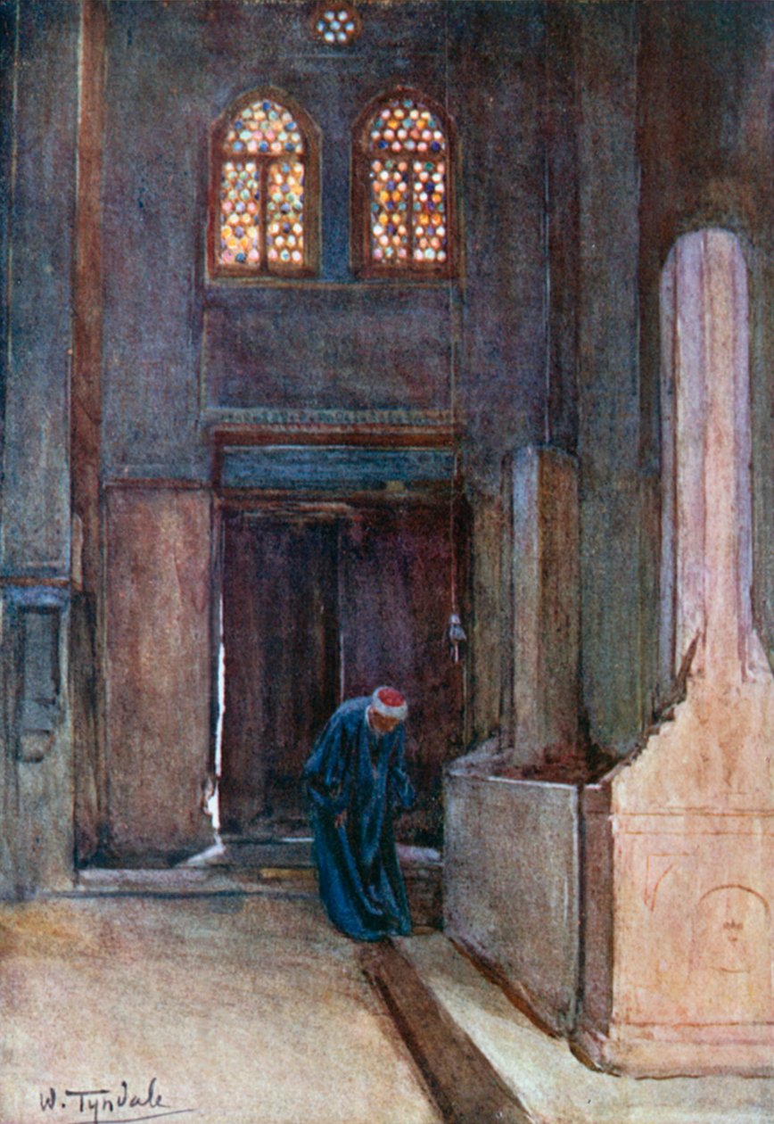 Ibrahim Agas grav (farvelitografi) af Walter Frederick Roofe Tyndale