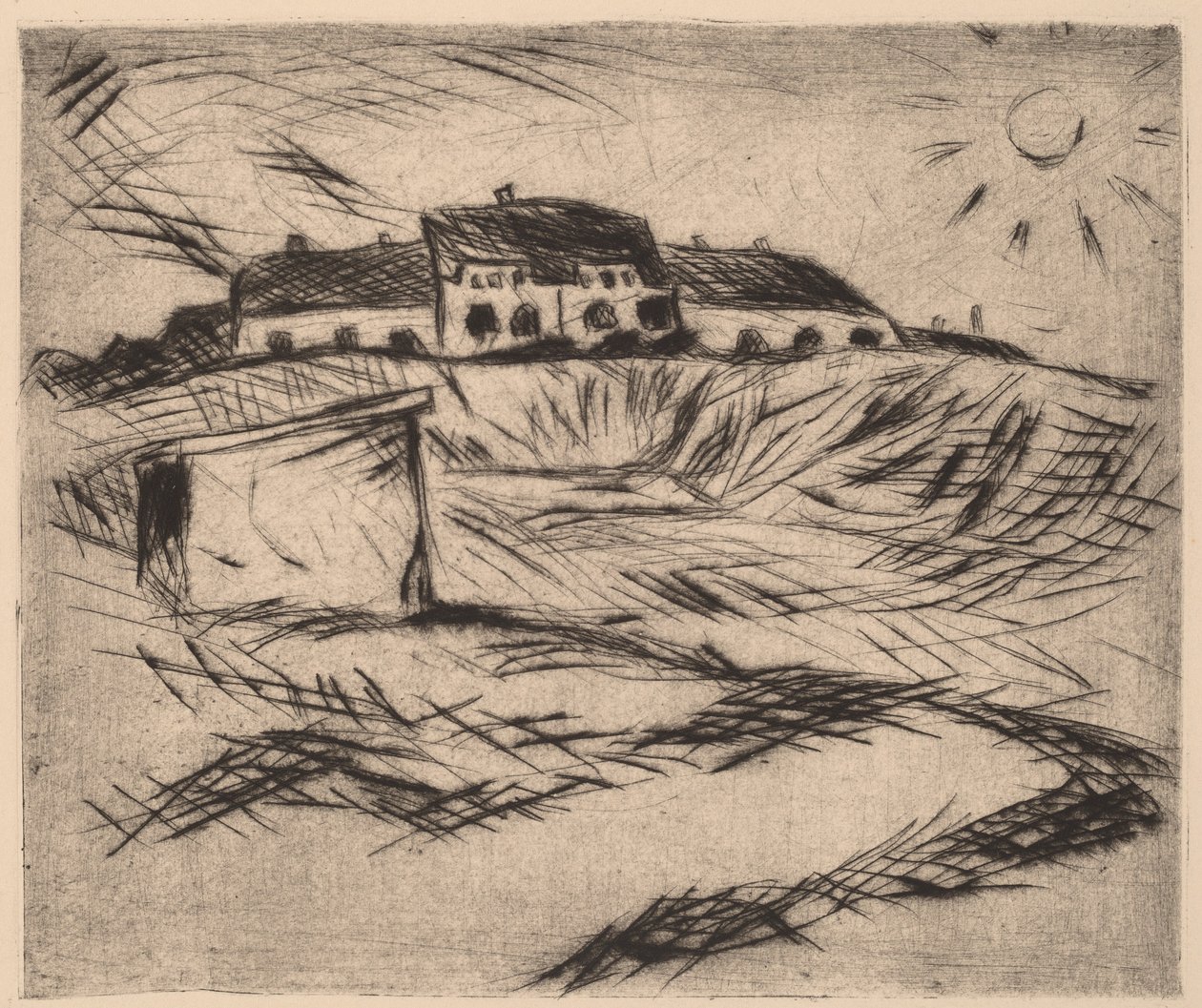 Barracks Kaserne, 1916. af Walter Gramatte