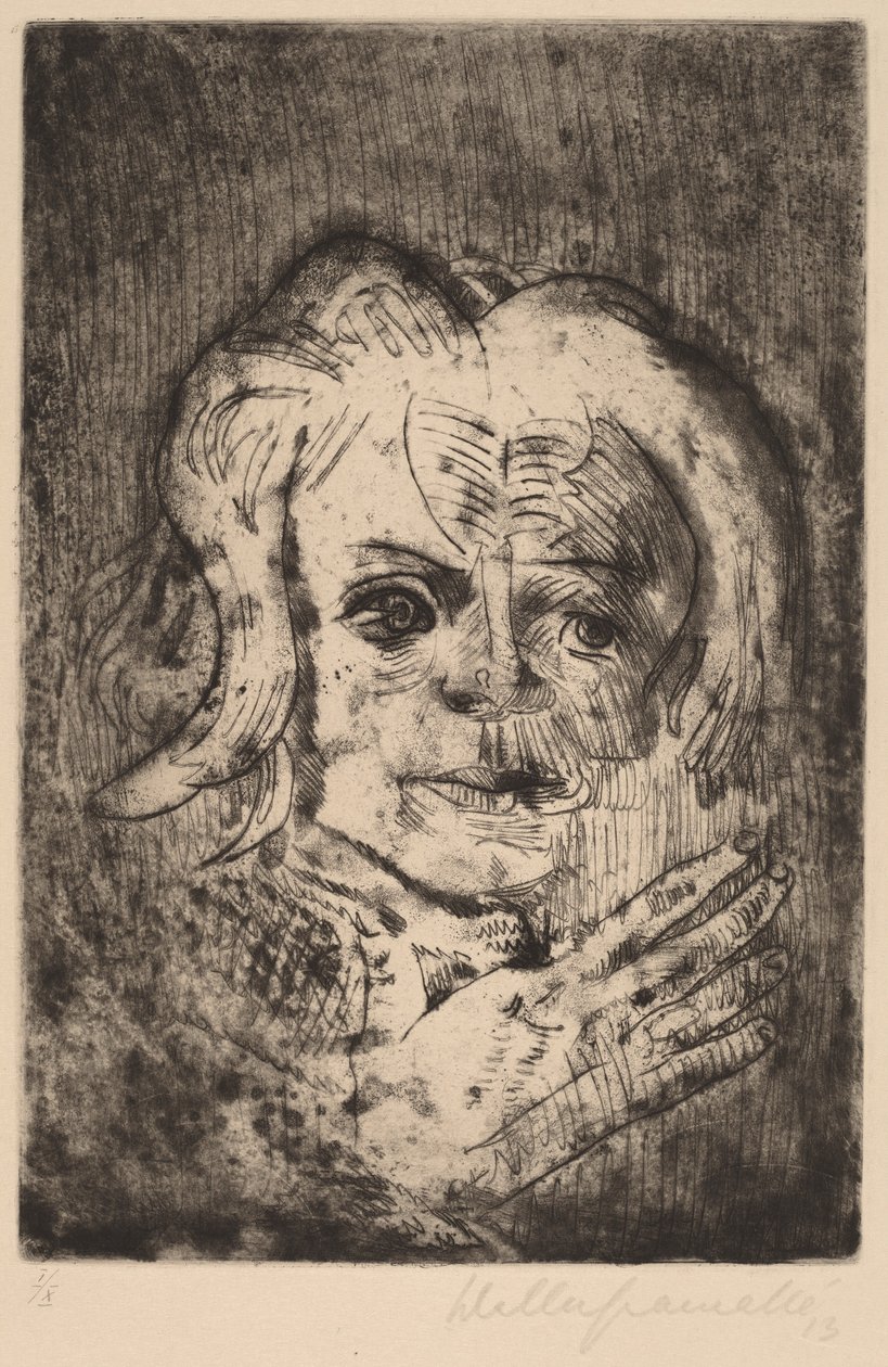 Pige med hånd, 1923. af Walter Gramatte