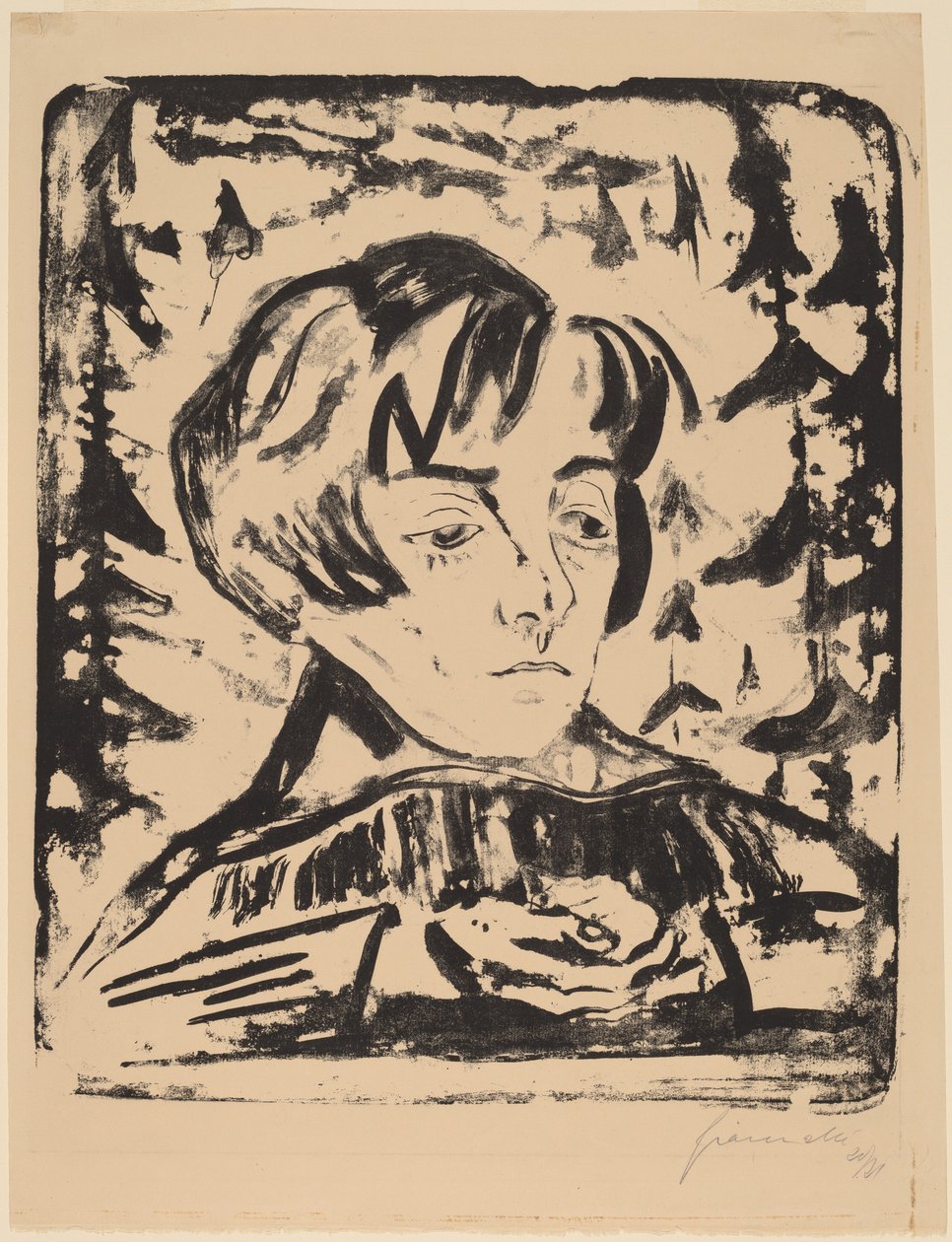 At lytte, 1920-1921. af Walter Gramatte
