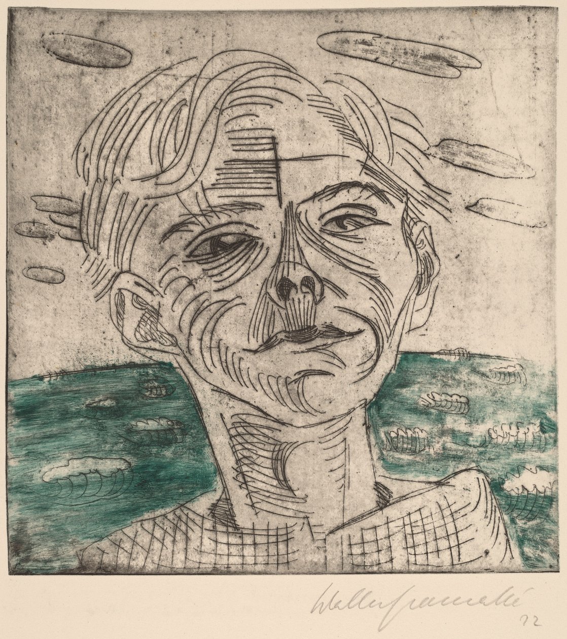 Man at the Sea, Selvportræt Man at the Sea, Selvportræt, 1923. af Walter Gramatte
