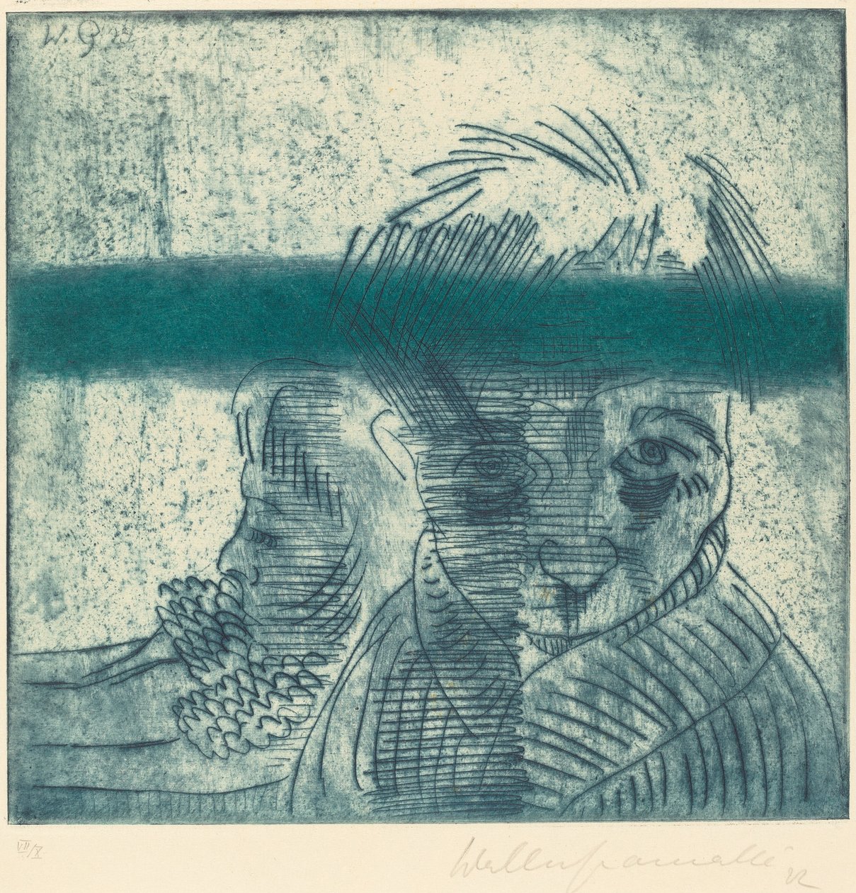 Parret Das Paar, 1922. af Walter Gramatte