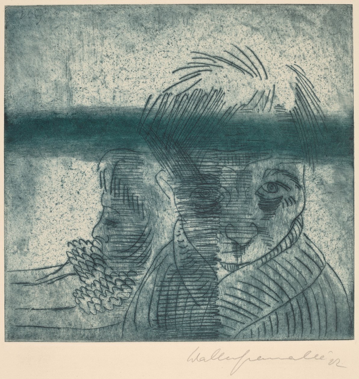 Parret, selvportræt med kone Parret, selvportræt med kone, 1922. af Walter Gramatte