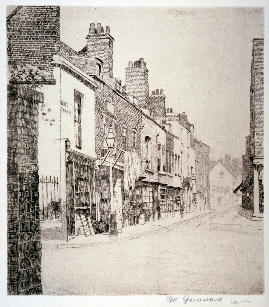 Duke Street, Chelsea, London, 1873 af Walter Greaves