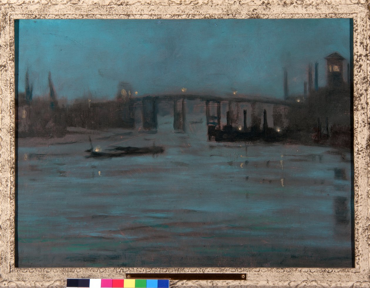 Nocturne, Battersea Old Bridge, London (olie på lærred) af Walter Greaves