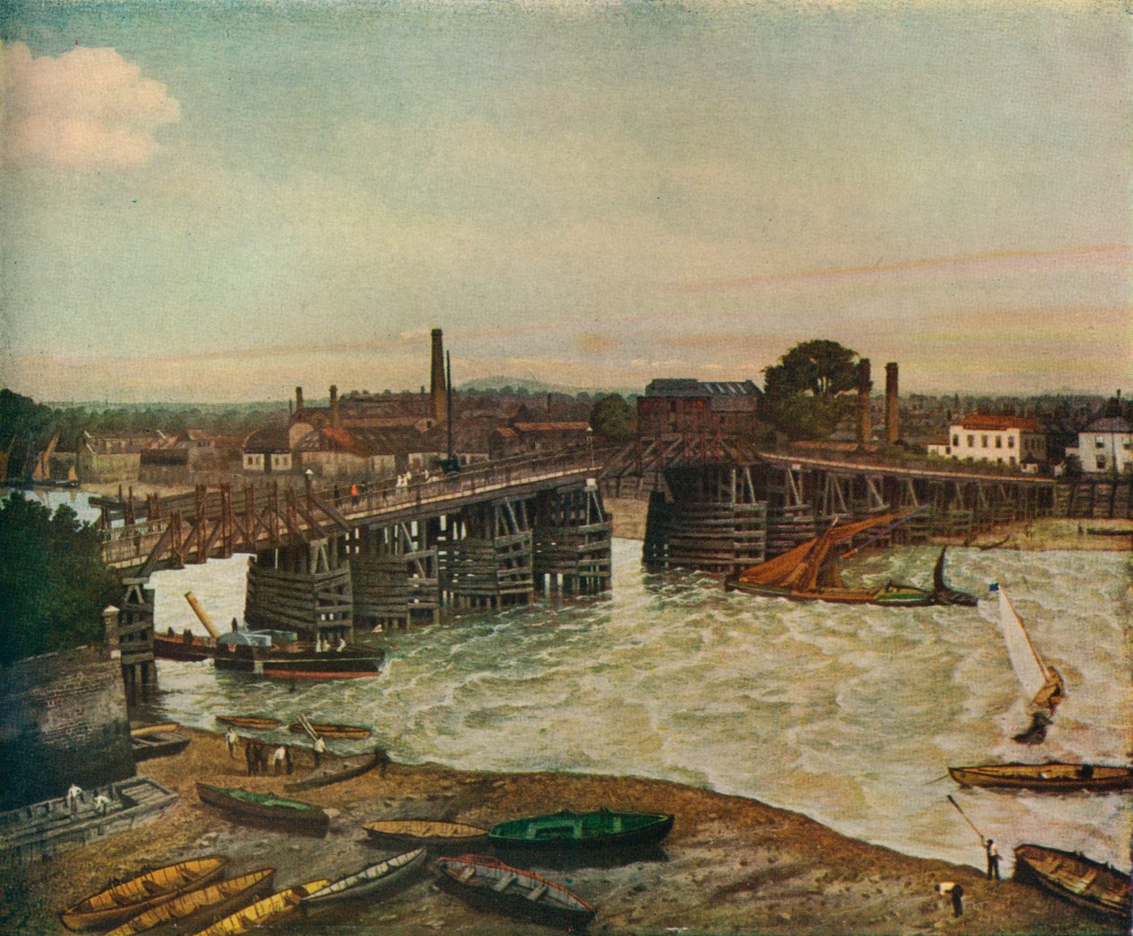 Old Battersea Bridge, 1874 1933 af Walter Greaves