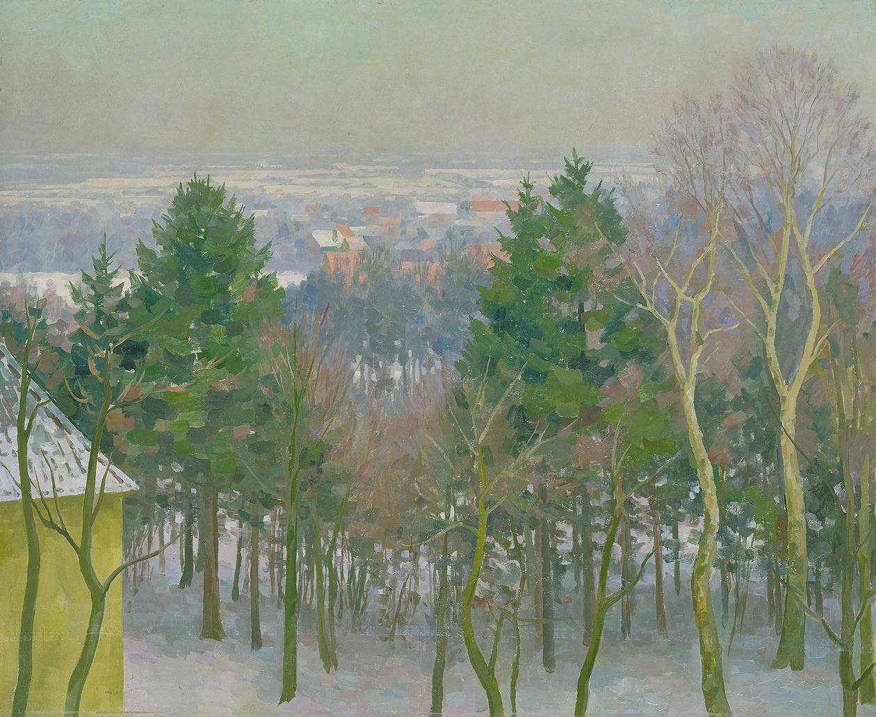 Udsigt over Krahenberg ved Blankenese (olie på plade) af Walter Heinrich Tanck