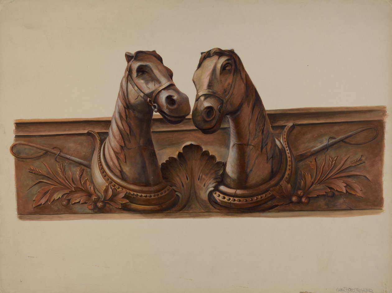 Ladeudsmykning, ca. 1938. af Walter Hochstrasser