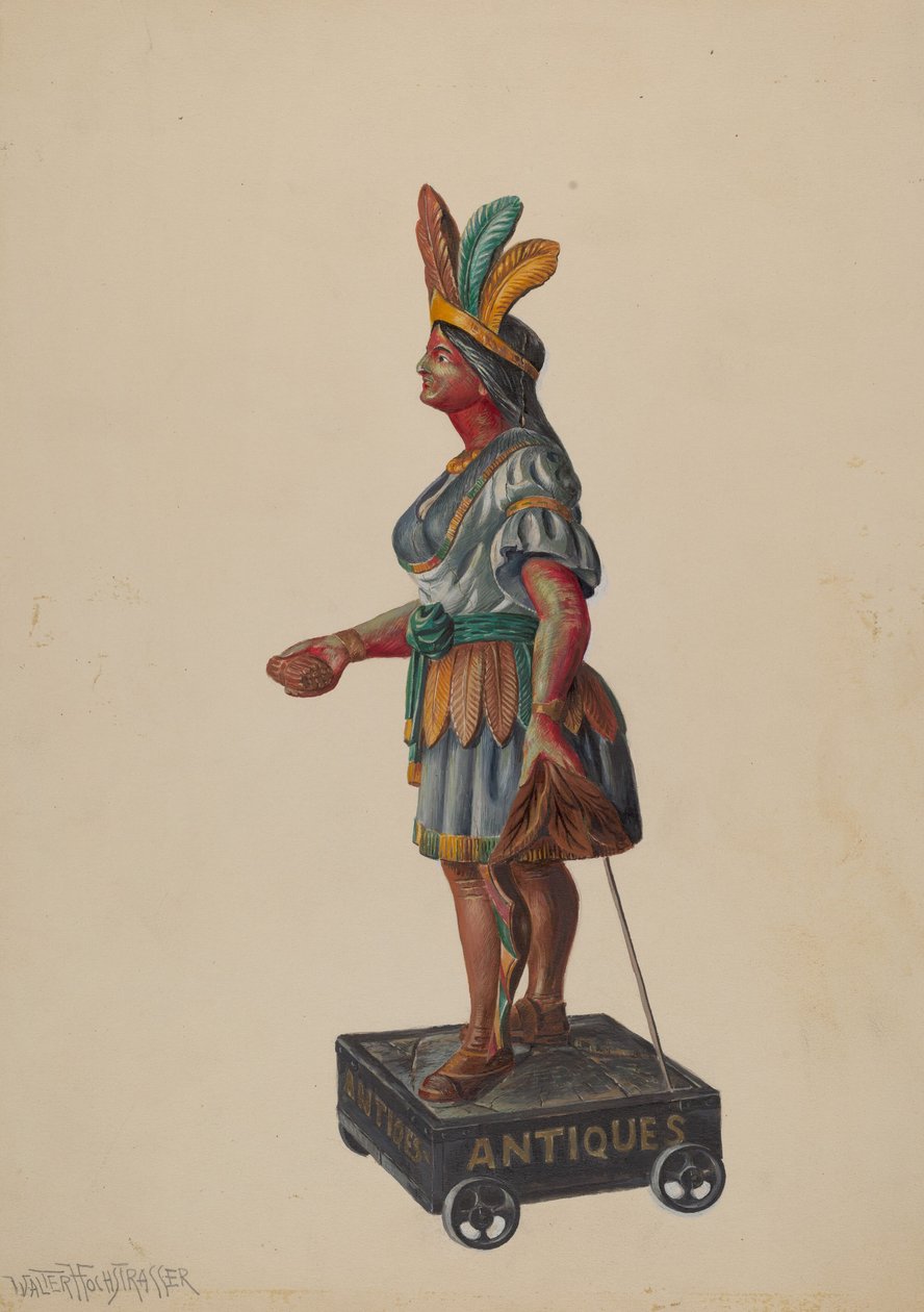 Cigarbutik indisk, ca. 1936. af Walter Hochstrasser
