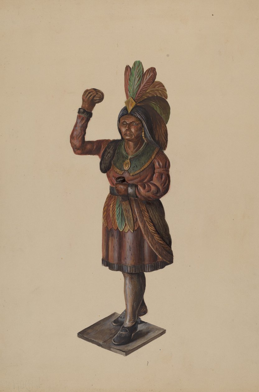 Cigarbutik indisk, ca. 1936. af Walter Hochstrasser