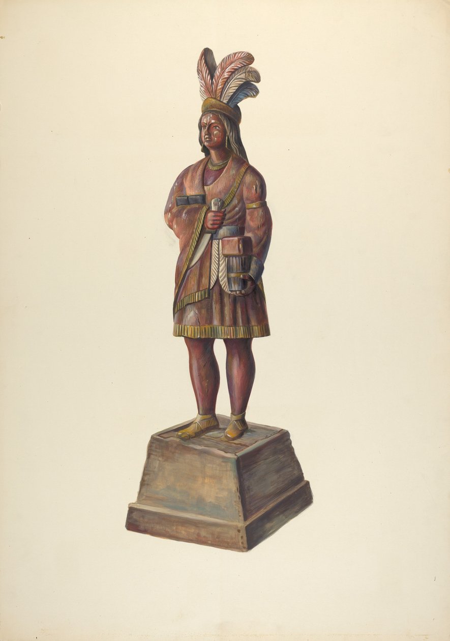 Cigarbutik indisk, ca. 1937. af Walter Hochstrasser