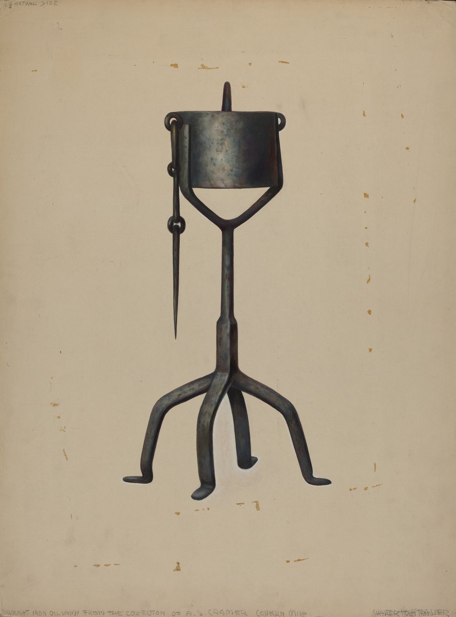 Olielampe, ca. 1938. af Walter Hochstrasser