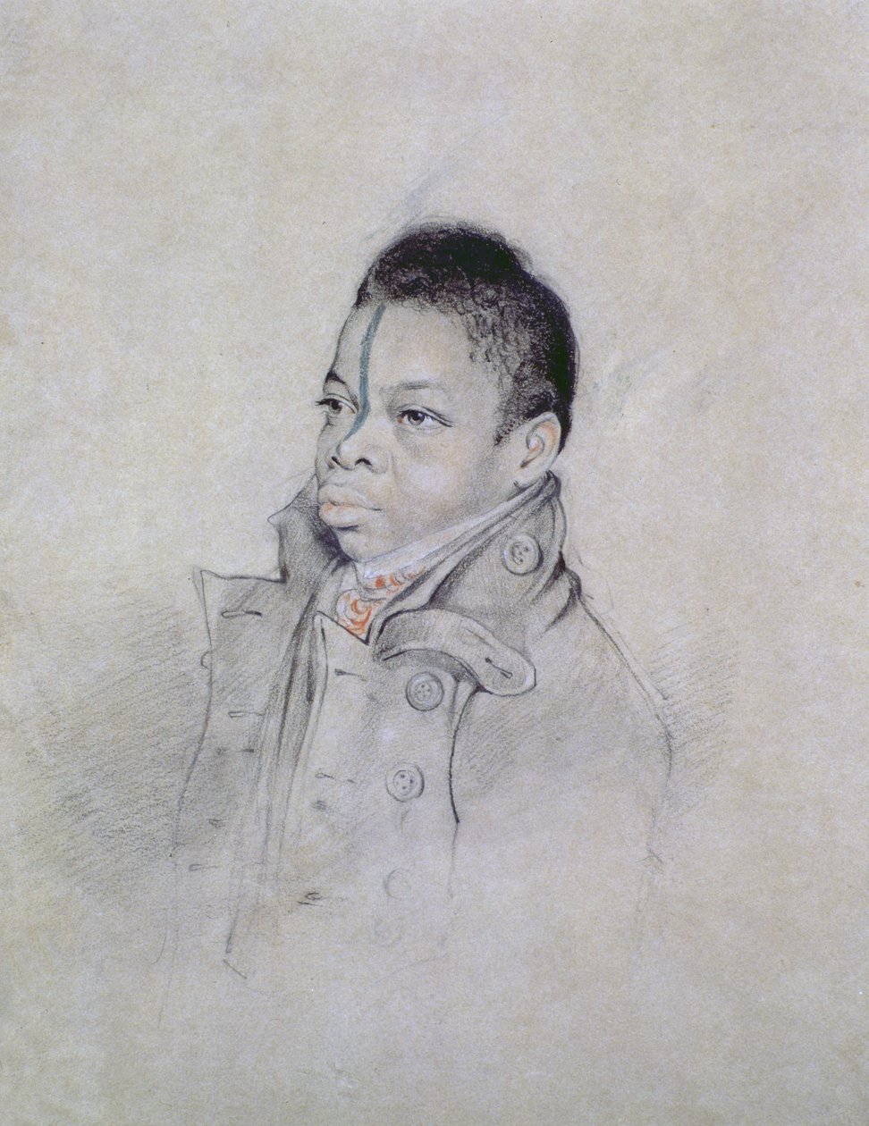 Portrætstudie, ca. 1840 (blyant og kridt på papir) af Walter Hood Fitch
