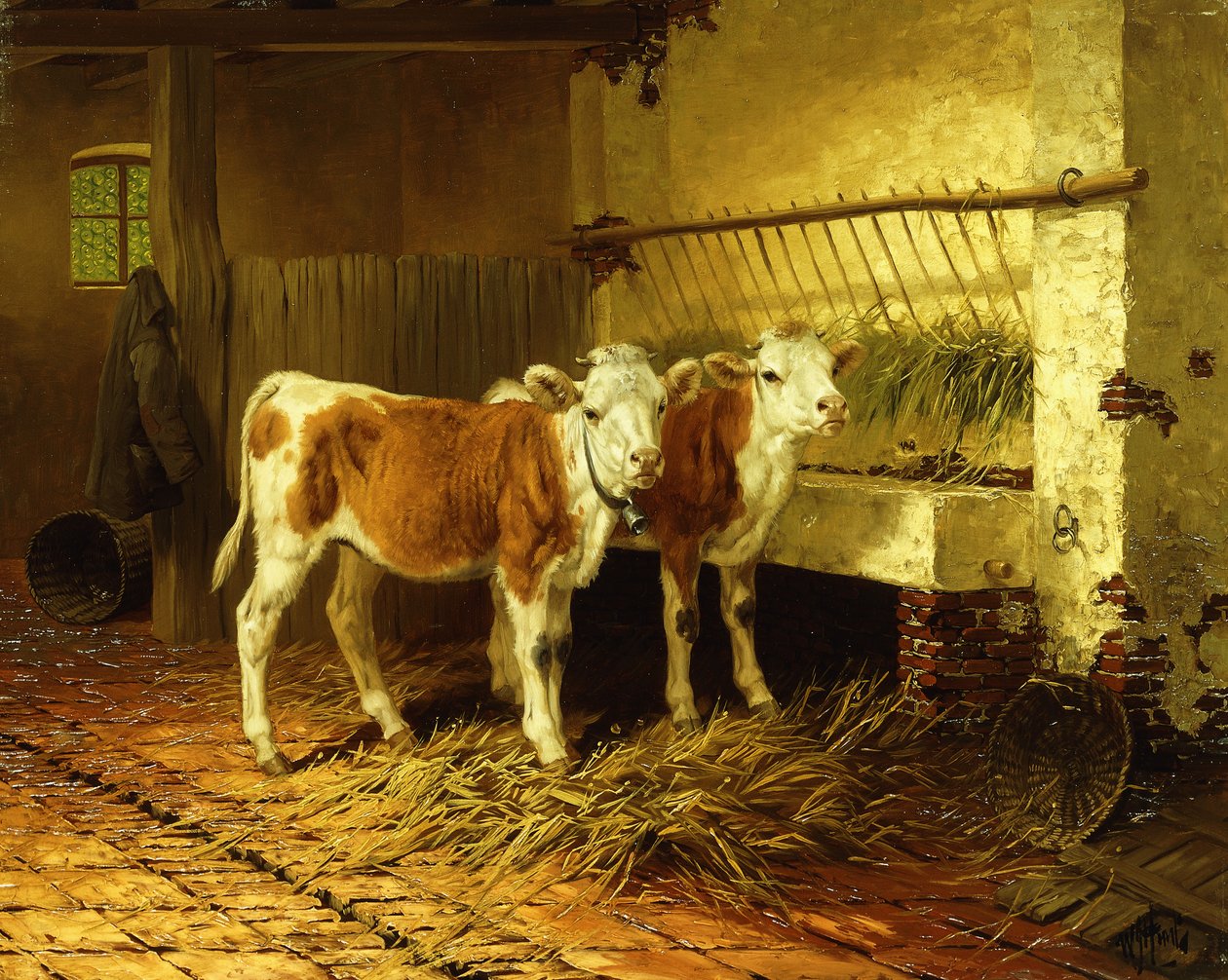 To kalve i en lade af Walter Hunt