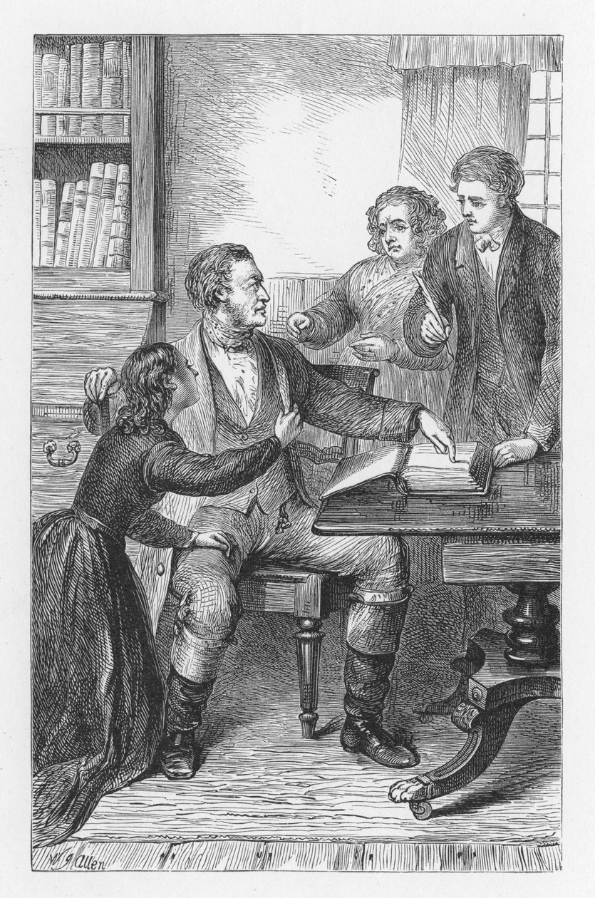 Scene fra The Mill on the Floss af George Eliot, c1880 af Walter James Allen