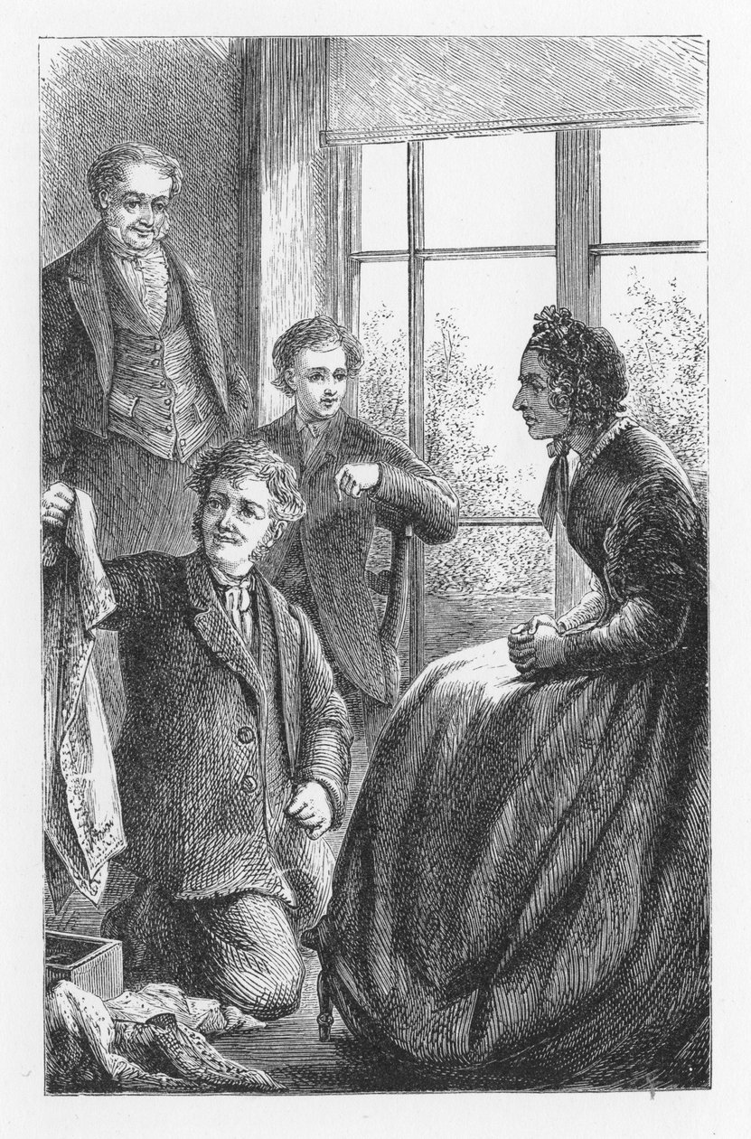 Scene fra The Mill on the Floss af George Eliot, c1880 af Walter James Allen