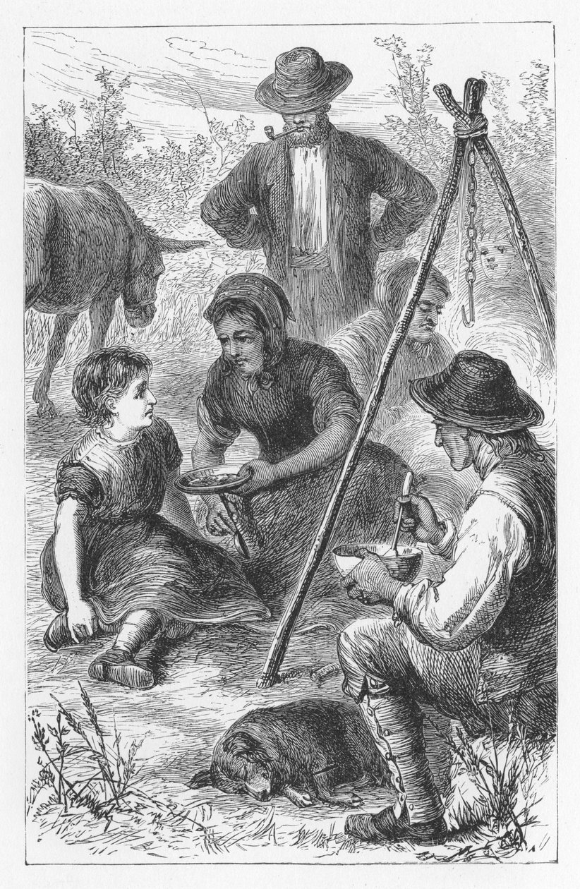 Scene fra The Mill on the Floss af George Eliot, c1880 af Walter James Allen