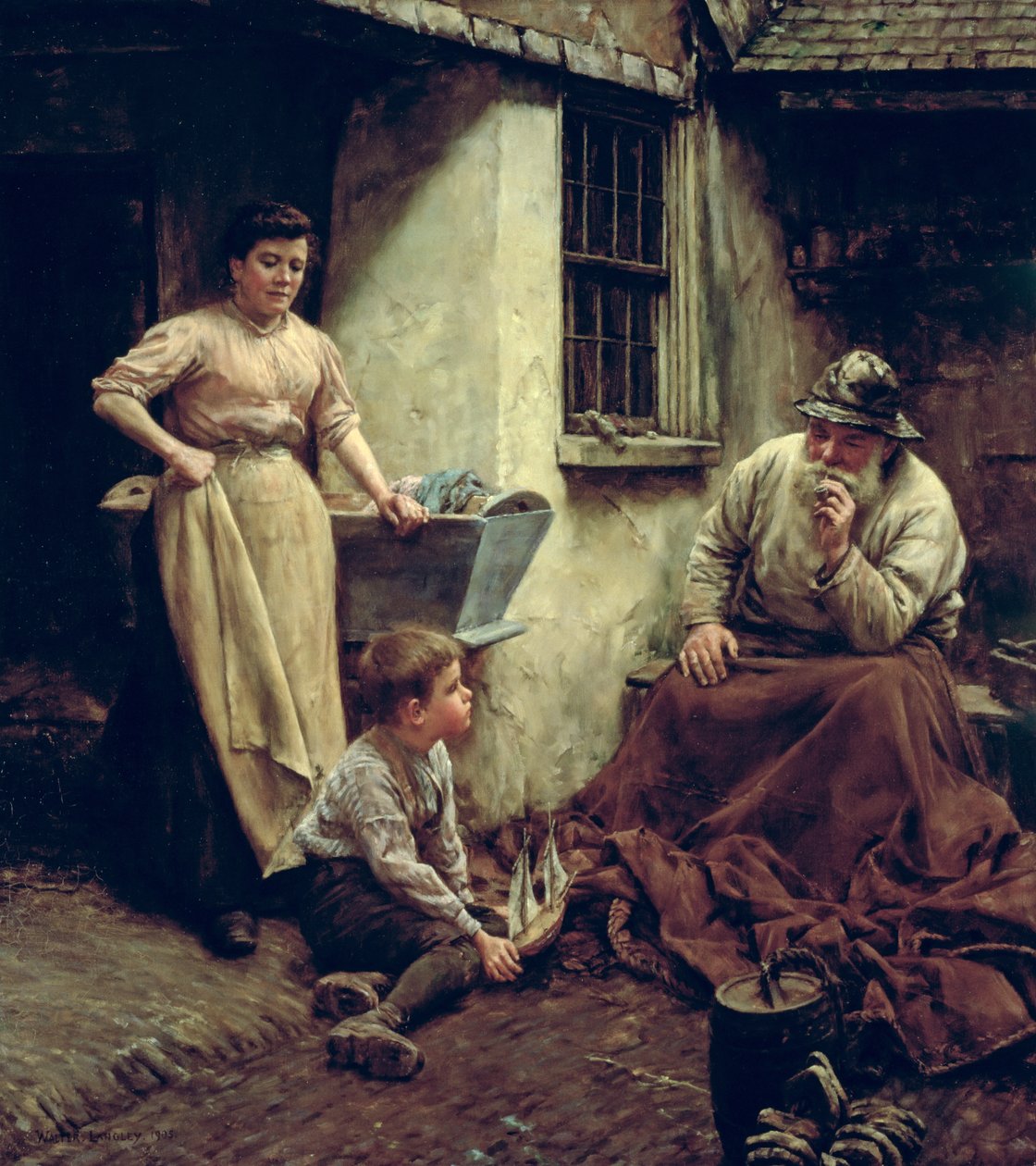 Et stykke af den gamle blok af Walter Langley