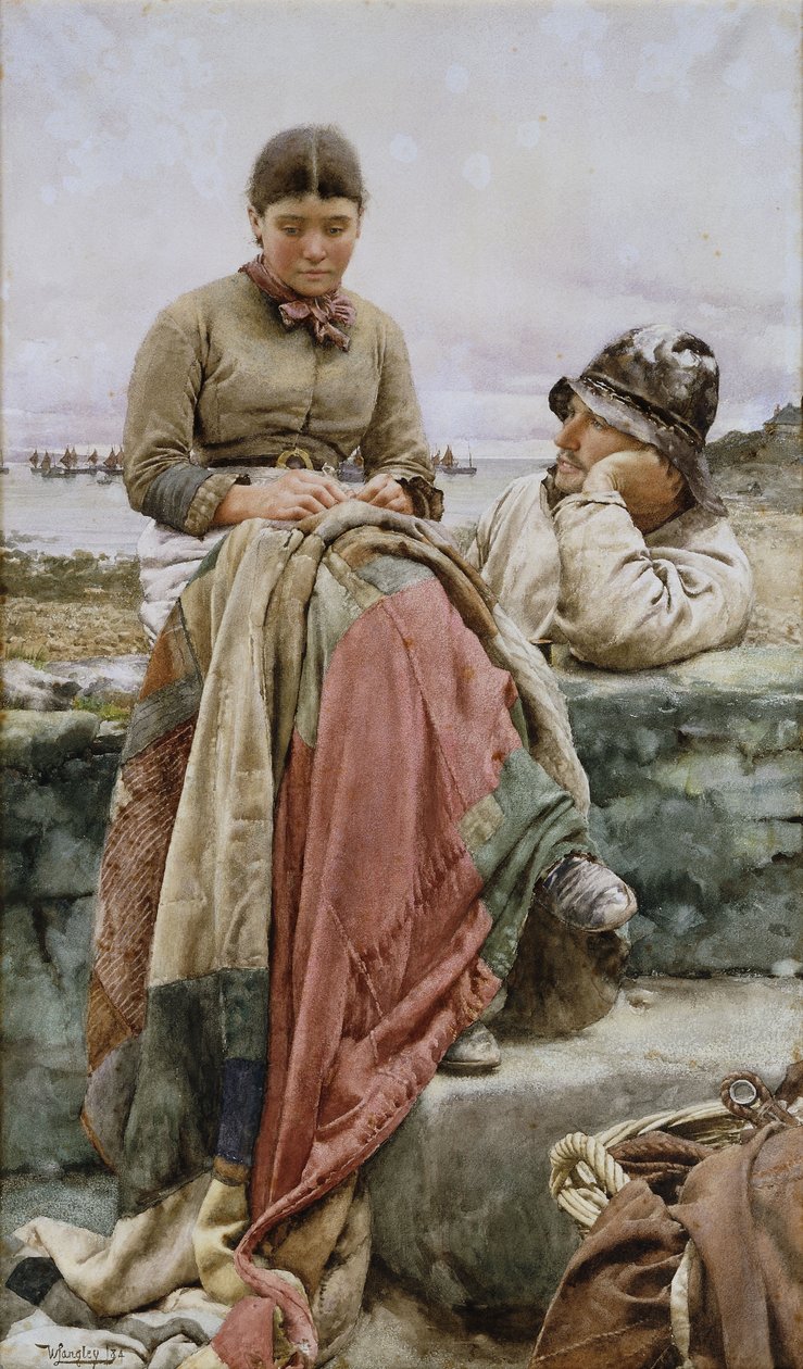 En elsker og hans tøs, 1884 af Walter Langley