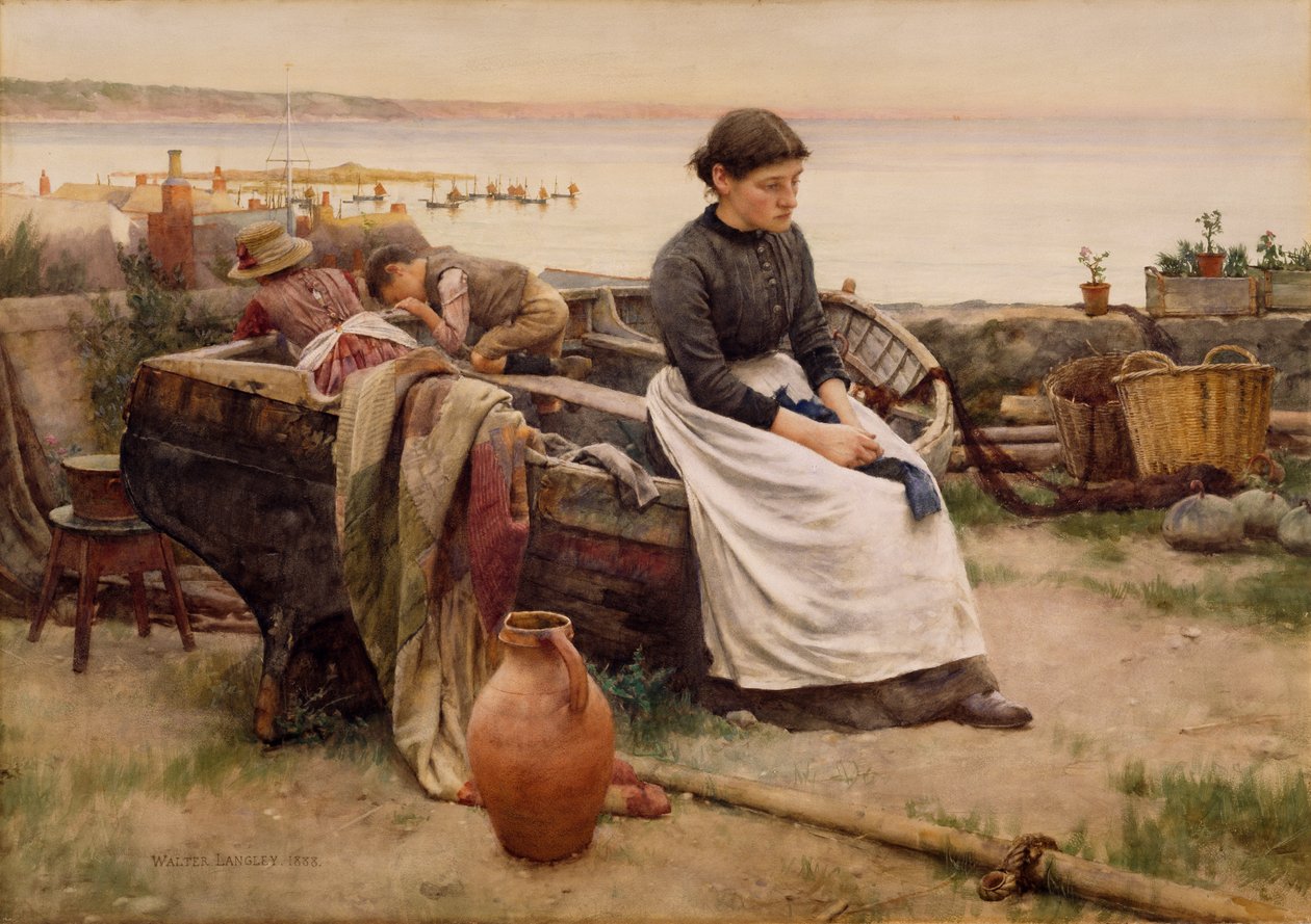 "Men åh for berøringen af en forsvundet hånd", 1888 af Walter Langley