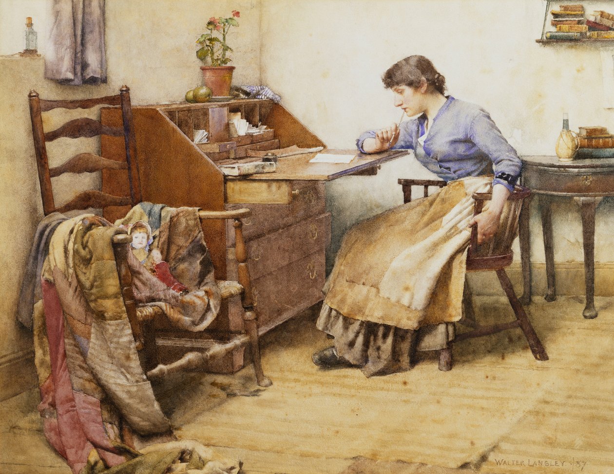 Fjerne tanker, 1887 af Walter Langley
