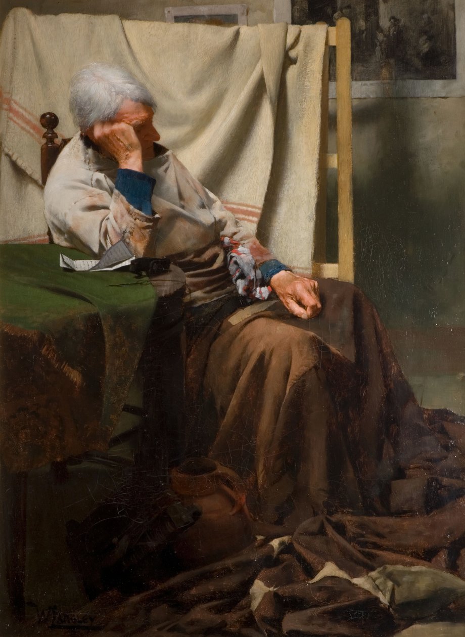 Til minde, 1883. af Walter Langley