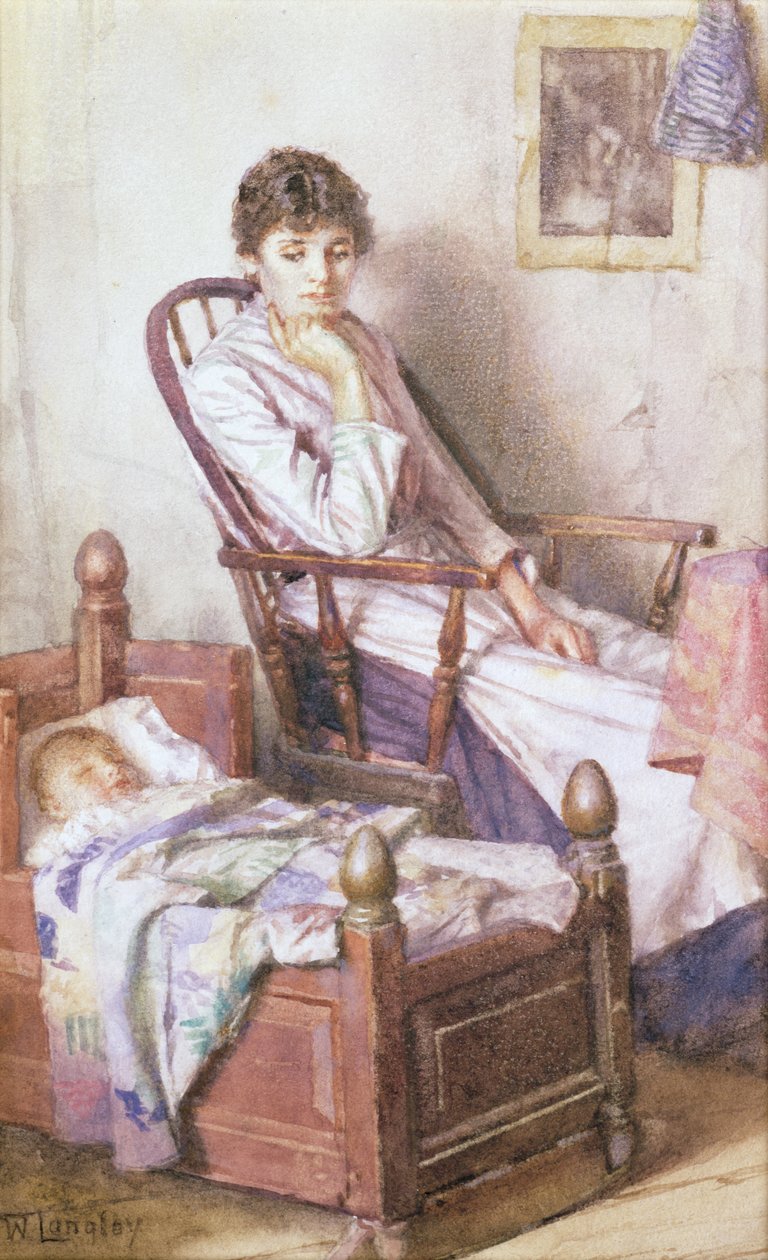 Hendes ensomheds rosenrøde idol af Walter Langley