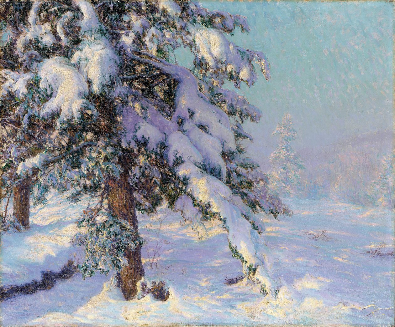 Snow-Laden (olie på lærred) af Walter Launt Palmer