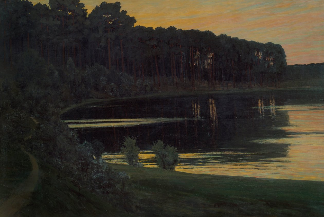 Tysk: Grunewaldsee Grunewald-søen af Walter Leistikow
