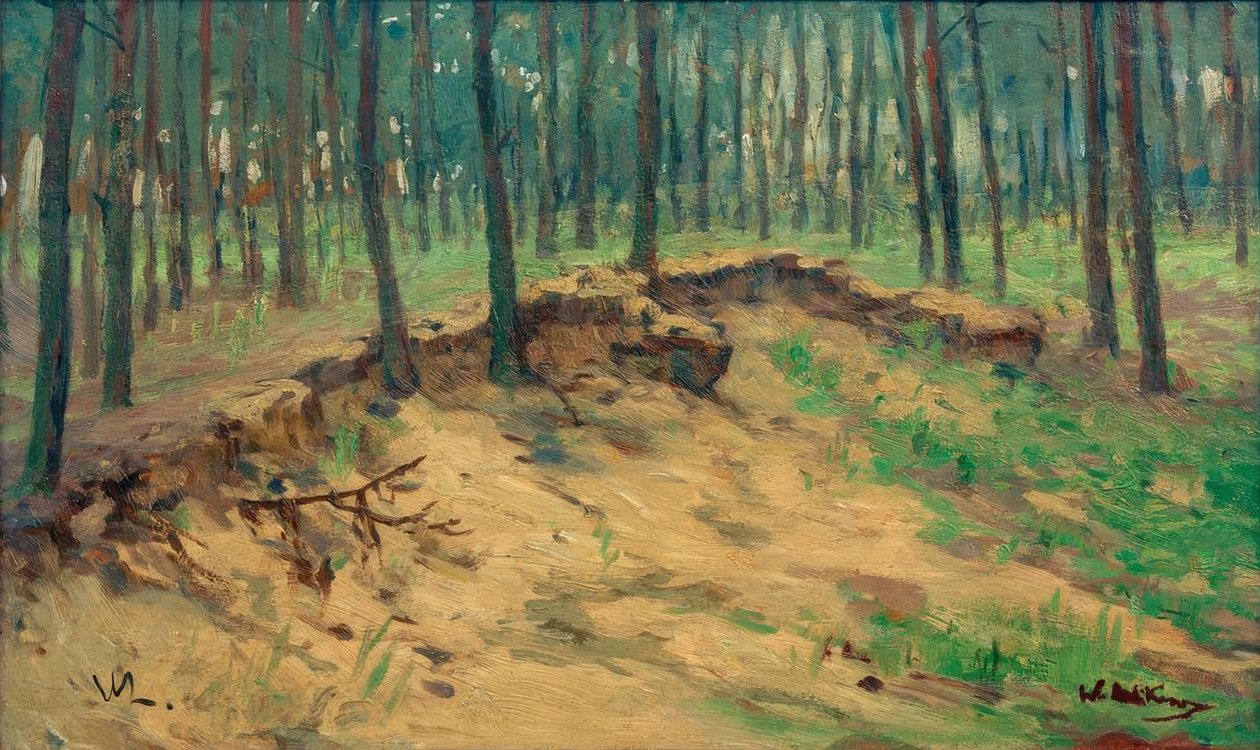 Skov med sandkasse af Walter Leistikow
