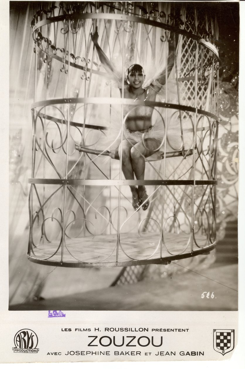 Filmplakat med Josephine Baker i Zouzou af Walter Limot