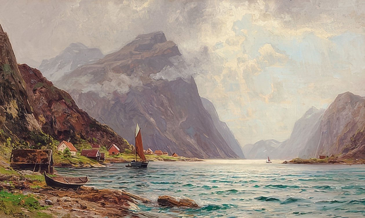 Fjordlandskab af Walter Moras