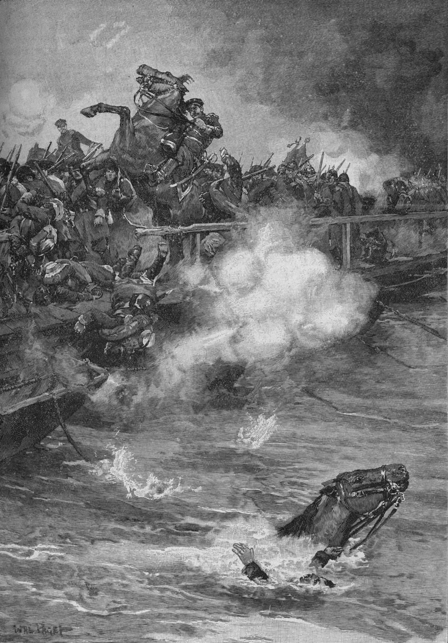 Et frygteligt blodbad fulgte efter den overfyldte bro, 1902 af Walter Paget