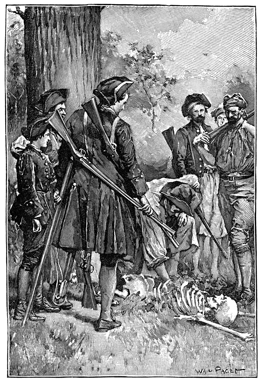Illustration af Walter Paget (1863-1935) til romanen "Treasure Island"" af Robert Louis Stevenson (1850-1894) 1900 af Walter Paget